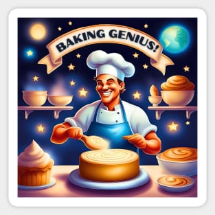 Baking Genius Sticker